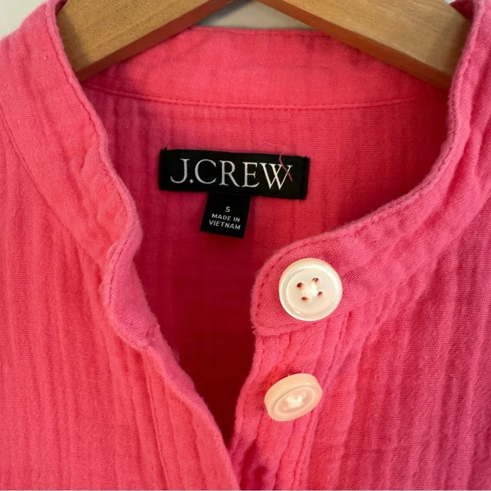J. Crew Fresco Gauze Pink Blouse, Size S - Picture 4 of 5